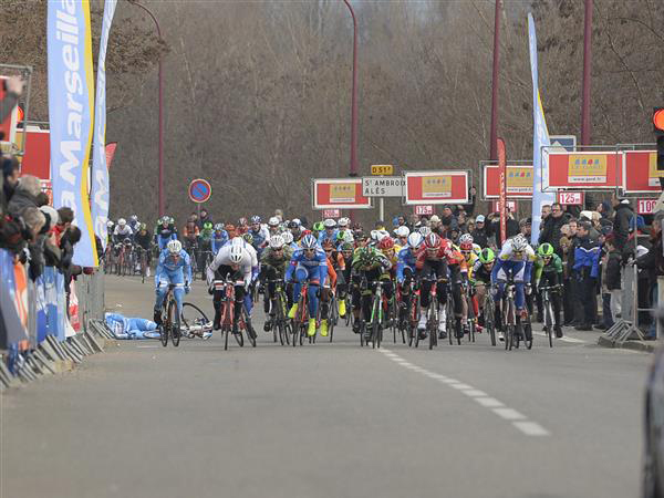 Crash near finish